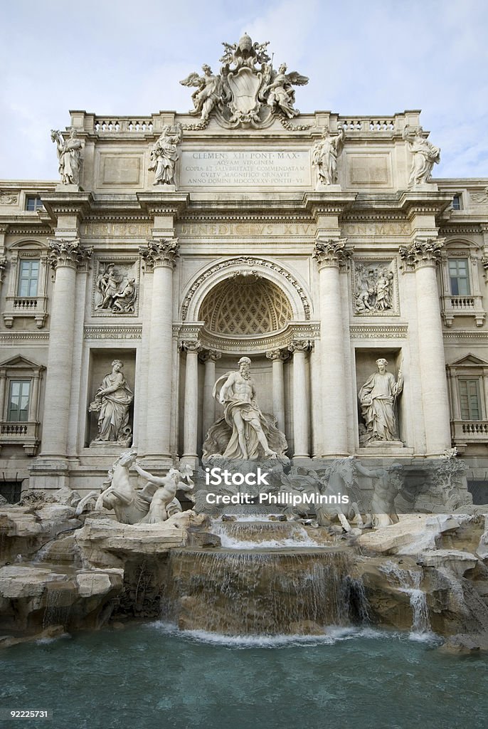 Fontanna di Trevi-Rzym - Zbiór zdjęć royalty-free (Architektura)