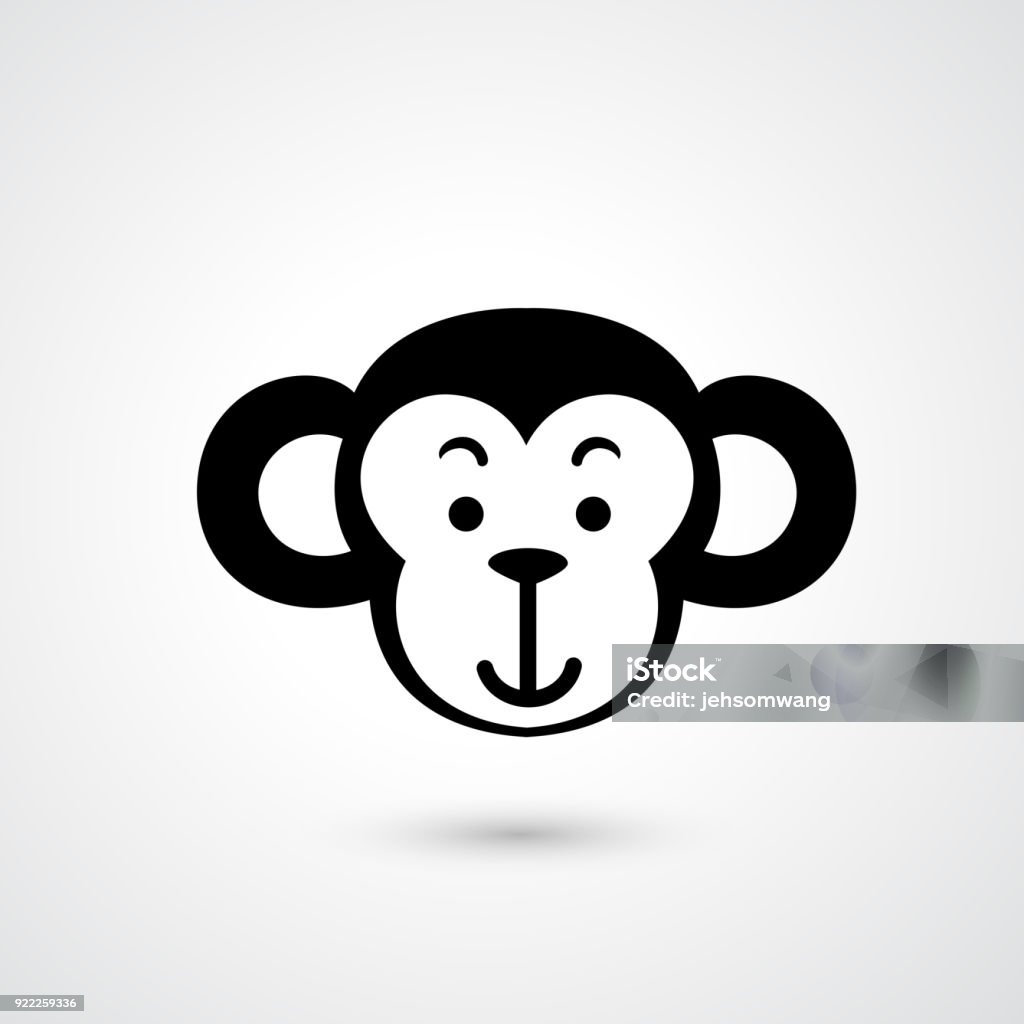 Monkey head icon Monkey head icon vector Monkey stock vector