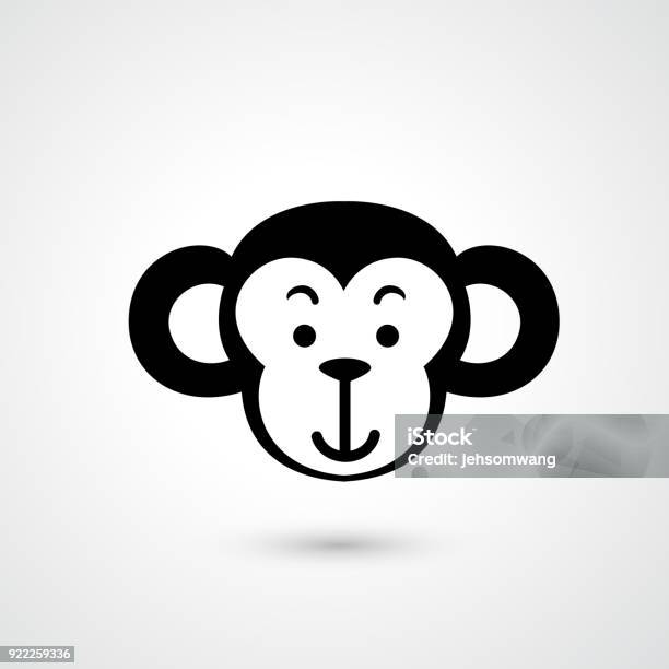 Monkey Head Icon Stock Illustration - Download Image Now - Monkey, Cartoon, Logo