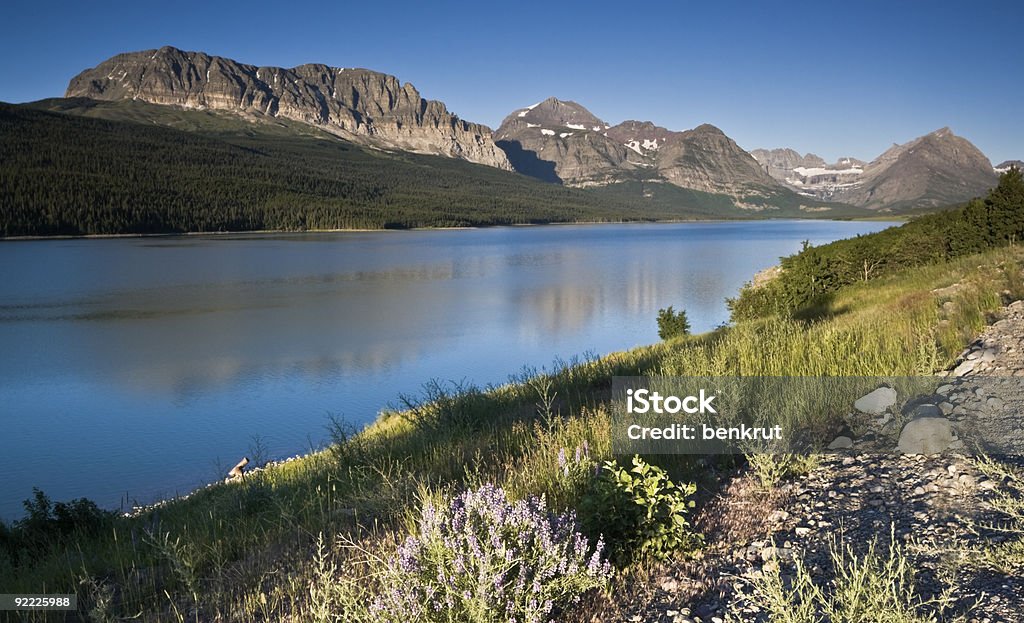 Lago no Parque Nacional Glacier - Royalty-free Ao Ar Livre Foto de stock