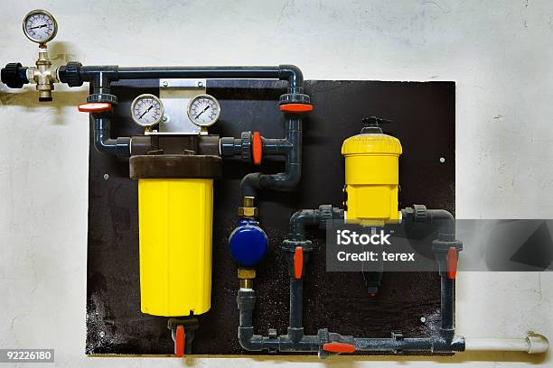 The Pneumatic Equipment Stock Photo - Download Image Now - Color Image, Compressor, Control Panel