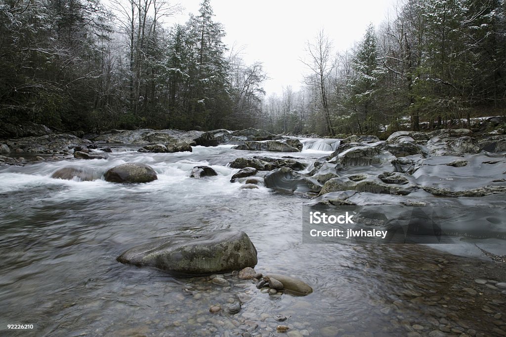 Verschneite Landschaft, Greenbrier, Great Smoky die Berge von NP - Lizenzfrei Appalachen-Region Stock-Foto