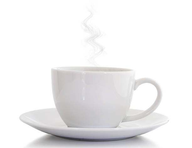 традиционный белый чаша - two objects cup saucer isolated стоковые фото и изображения