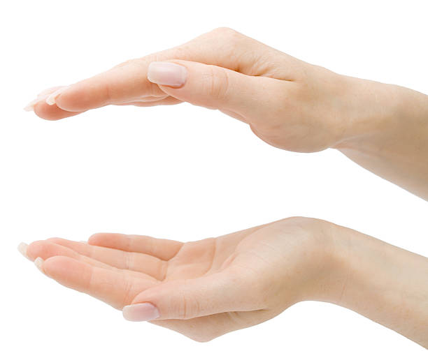 istock Woman hands holding anything  isolated with clipping path 92226262