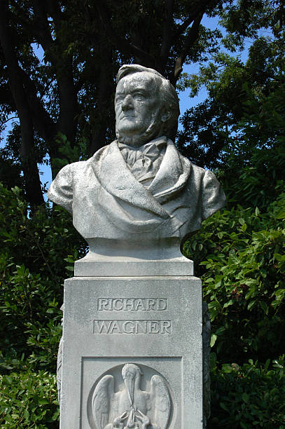 Richard Wagner statue stock photo
