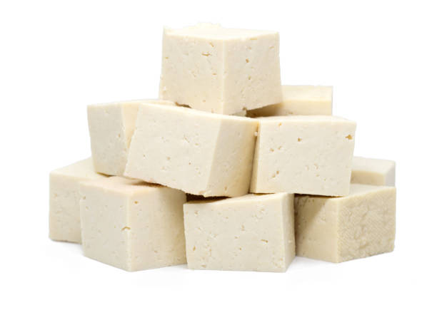 istock White Tofu  on the White background 922279228