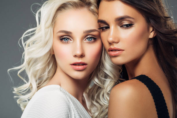 Photo Of Two Beautiful Girls Stock Photo - Download Image Now - Beauty,  Women, Blond Hair - iStock