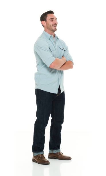 Handsome man in casual clothes with arms folded