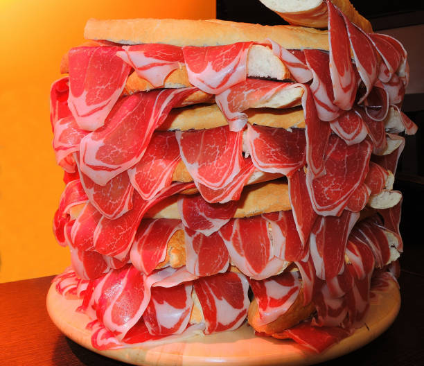 istock Sandwiches with Spanish dry cured ham Jamon serrano 922292072