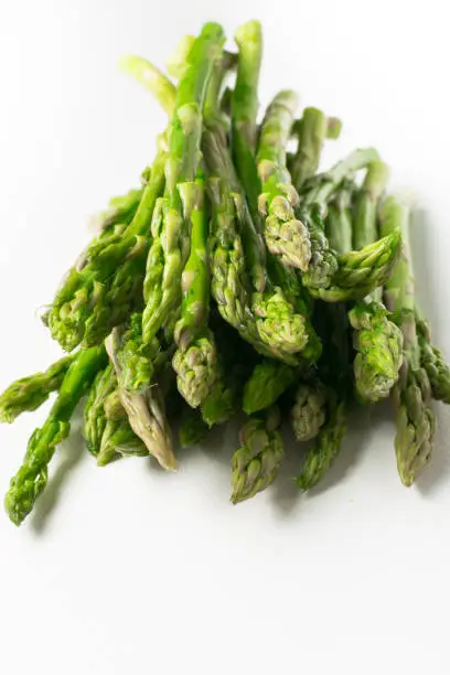 Asparagus isolated. Raw asparagus. Fresh Asparagus.Green Asparagus on white background
