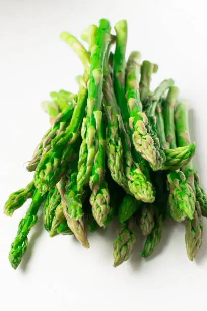 Asparagus isolated. Raw asparagus. Fresh Asparagus.Green Asparagus on white background