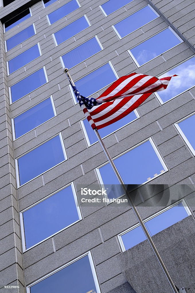 Bandeira dos Estados Unidos da América mandar a balançar ao vento - Royalty-free 4 de Julho Foto de stock