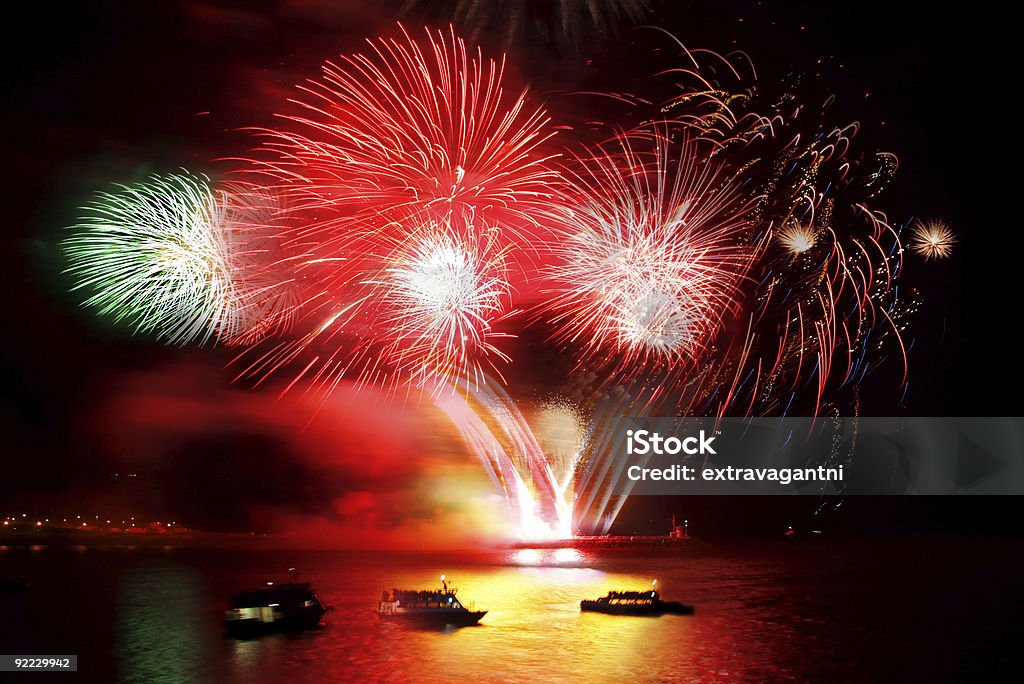 Fantastischen Feuerwerk über dem Ozean - Lizenzfrei Plymouth - Devon Stock-Foto