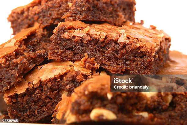 Pile Of Freshly Baked Brownies Stock Photo - Download Image Now - Backgrounds, Brown, Brownie