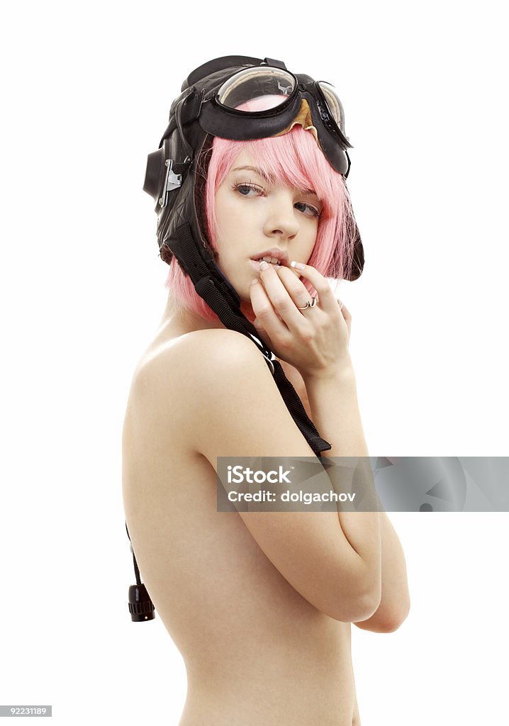 Capacete de Aviador Menina - Royalty-free Adulto Foto de stock