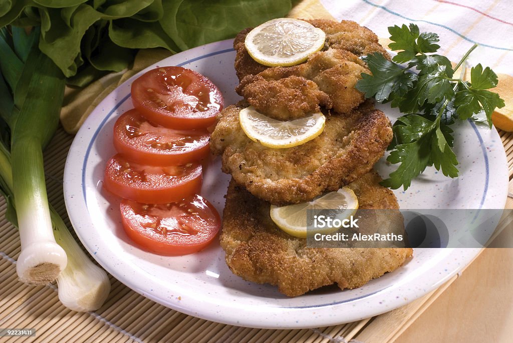 wiener schnitzel - Foto stock royalty-free di Bianco