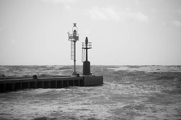 Sea storm stock photo