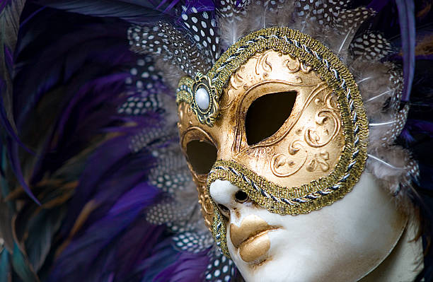 colorful venetian mask stock photo