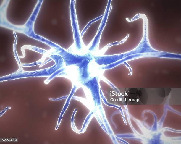 Neurone Blu Cella - Fotografie stock e altre immagini di Ingarbugliato - Ingarbugliato, Neurone, Blu