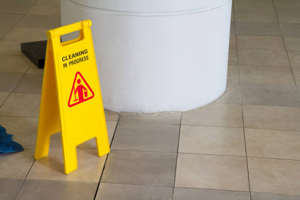 istock cleaning in progress sign, yellow plastic sign, warning wet floor 922335664