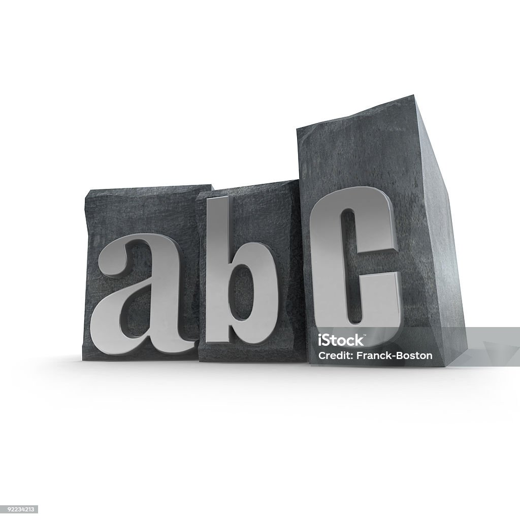 ABC em Imprimir carta casos - Foto de stock de Conceito royalty-free