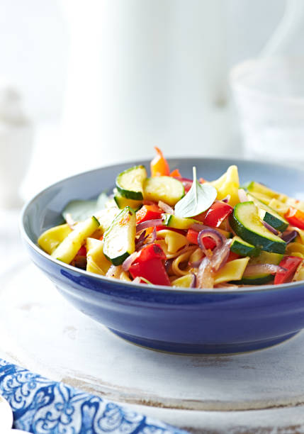 istock Tagliatelle with zucchini, pepper and red onion 922348002