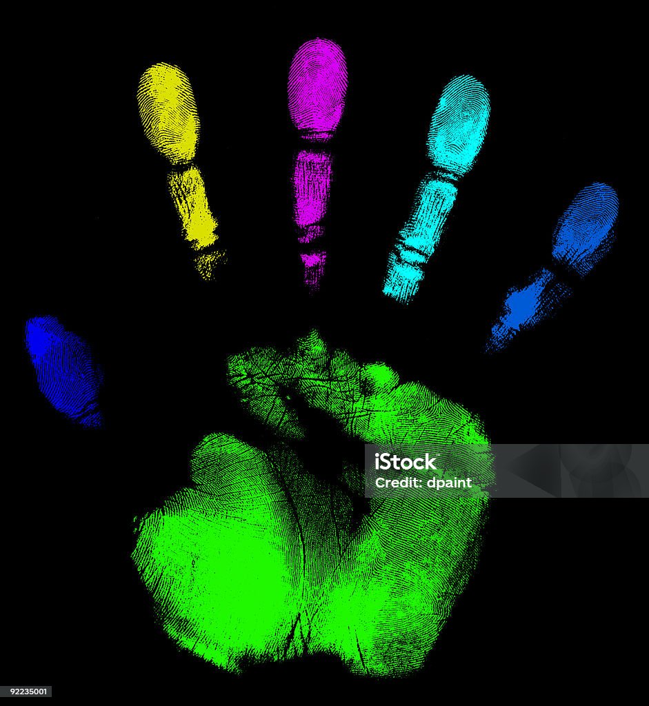 すべてのスペクトルの色合いの手 - アイデンティティーのロイヤリティフリーストックフォト