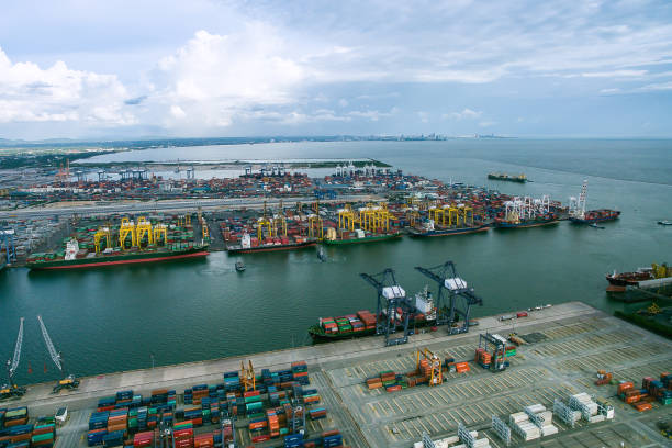 istock container cargo ship, import export, business logistic supply chain transportation concept for shipping aerial top view background 922351998