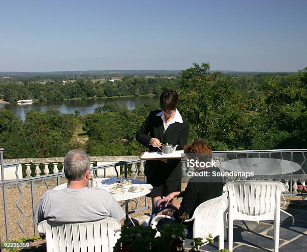 Nachmittagstee Auf Dem Balkon Stockfoto und mehr Bilder von Fluss - Fluss, Loiretal, Restaurant