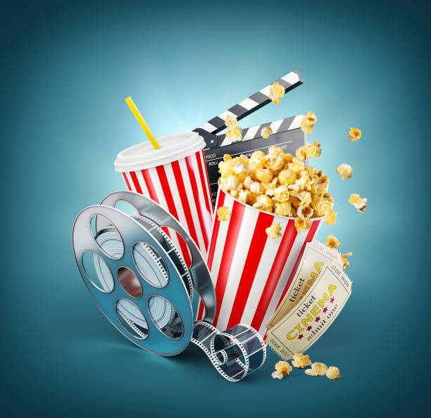 istock Unusual cinema concept 3D illustration 922354906