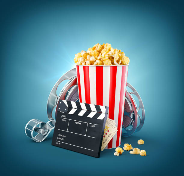 istock Unusual cinema concept 3D illustration 922354932