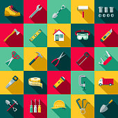 istock Flat Design Home Improvement Icon Set with Side Shadow 922356192
