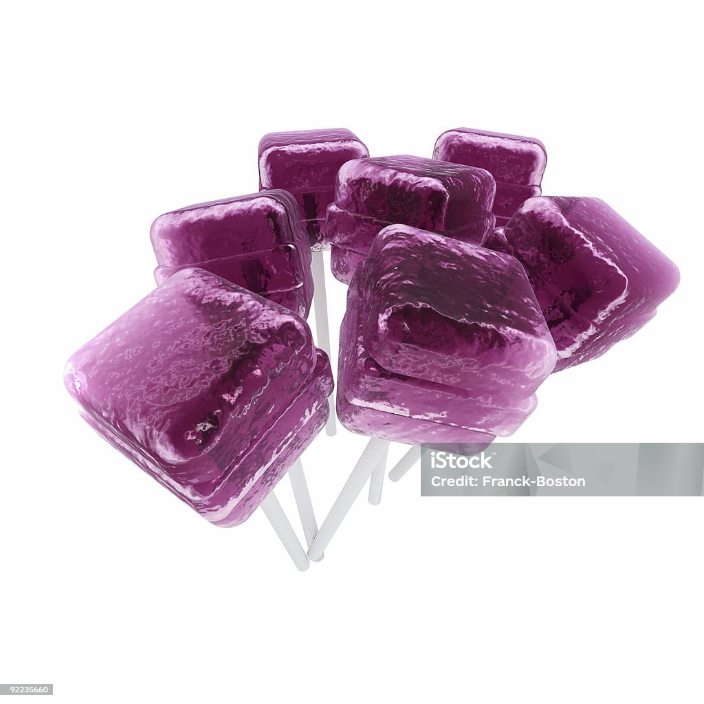 Cacho de pirulitos de roxo - Foto de stock de Açúcar royalty-free