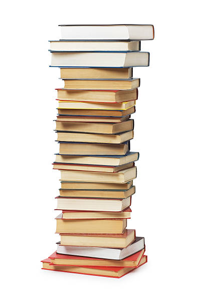 istock Stack of books isolated on the white background 92236115