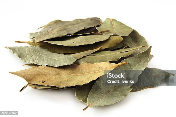 Bay Leaves In Pale Stock Photo - Download Image Now - Bay Leaf, Leaf, Color Image