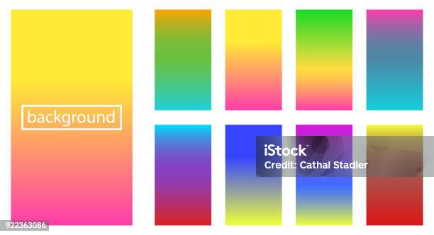 Collection Of Gradient And Backgrounds For Design Vector Illustration Concept Stock Illustration - Download Image Now