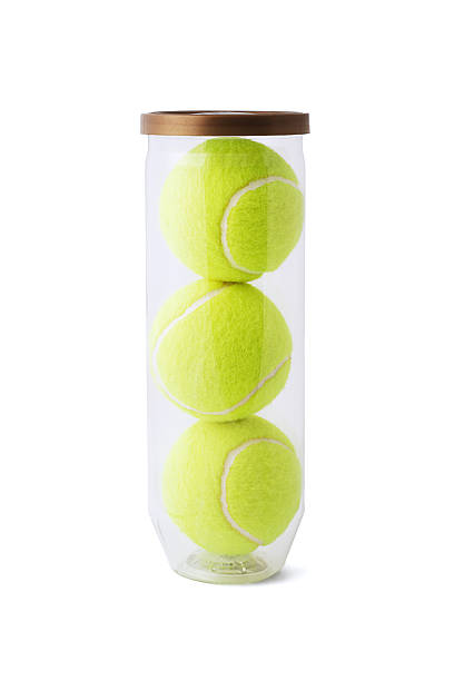 new tennis balls - tennisbal stockfoto's en -beelden
