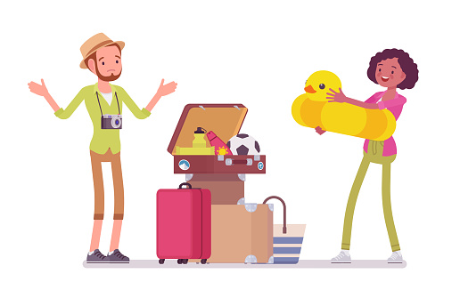 Packing Luggage For Travel Stock Illustration - Download Image Now -  Suitcase, Packing, Vacations - iStock