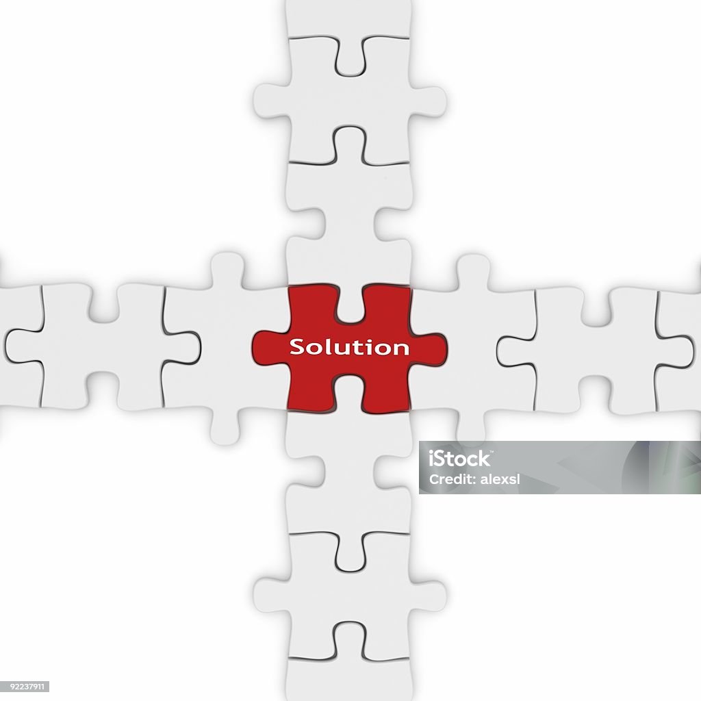 Puzzle soluzione - Foto stock royalty-free di Astratto