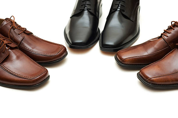 istock Various males shoes isolated on the white 92238205