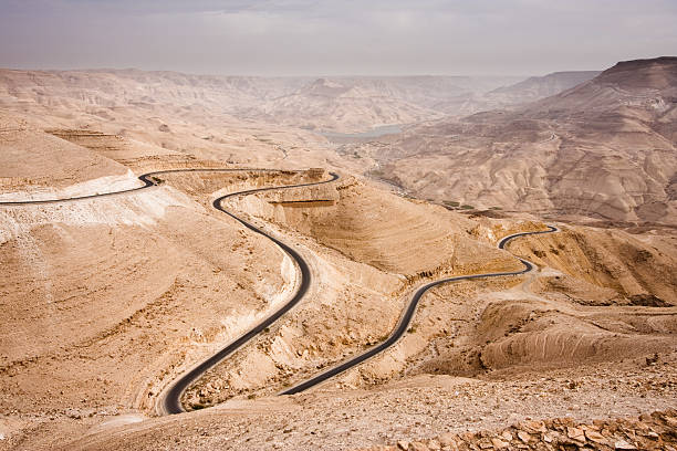 Wadi Mujib - the Jordan Grand Canyon stock photo