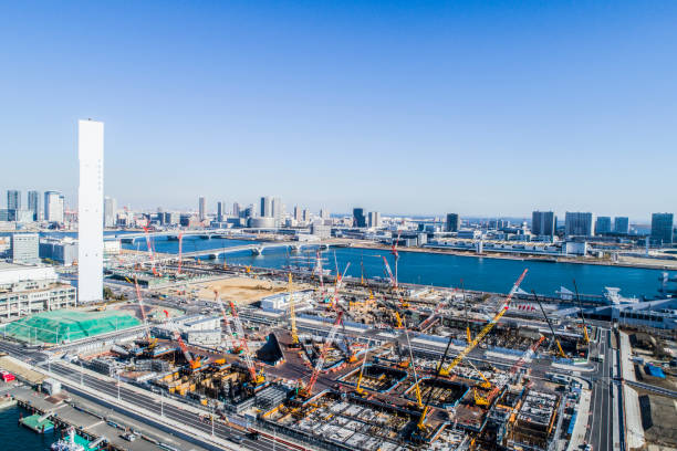istock Sunny sea and industrial area. 922401304