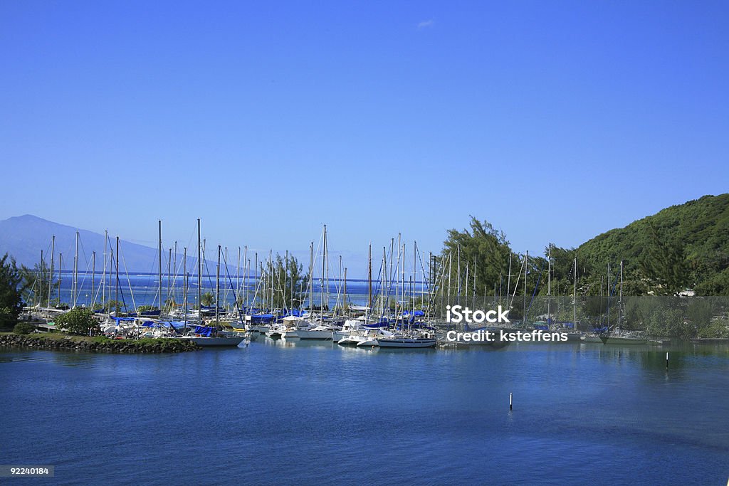 Moorea Marina-Vela Sud Pacifico - Foto stock royalty-free di Acqua