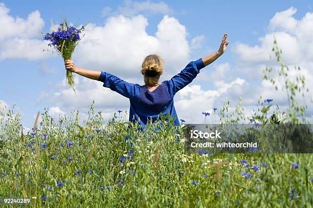 Happiness In The Meadow Stock Photo - Download Image Now - Activity, Adult, Adults Only