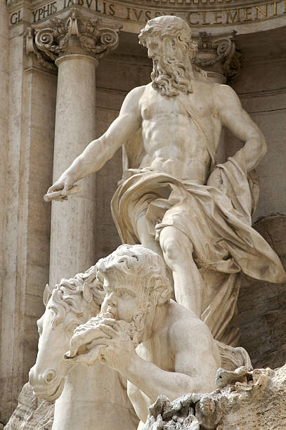 istock Several concrete statues on the Trevi Fountain. 92240453