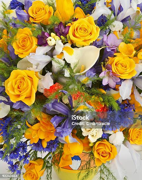 Arrangement With Yellow Spring Flowers Stock Photo - Download Image Now - Aquatic Organism, Bouquet, Color Image