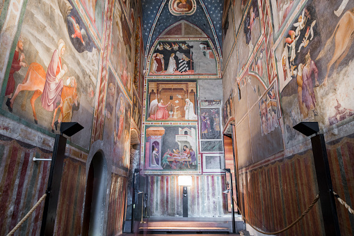 The frescoes of the Chapel of St. John in the Chiesa dei Domenicani, a Dominican church in Bolzano-Bozen, South Tyrol, Italy