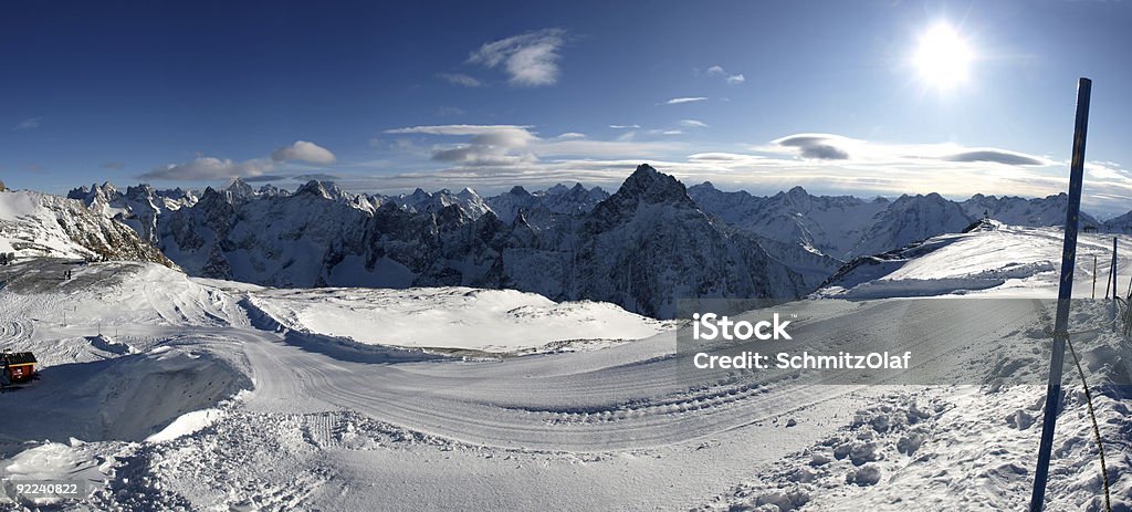 Schnee und winter, panorama der Alpen mit Sonne Ecrins 2 - Lizenzfrei Hautes-Alpes Stock-Foto