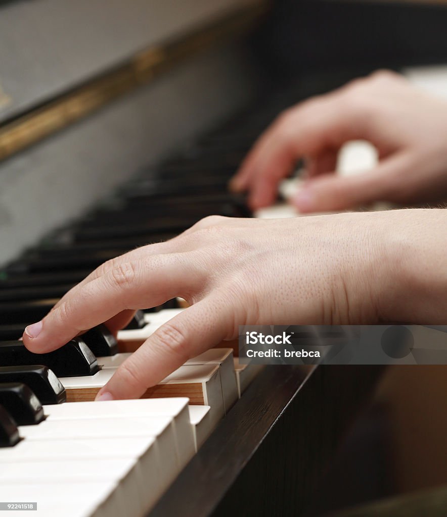 Piano a tocar - Royalty-free Aprender Foto de stock