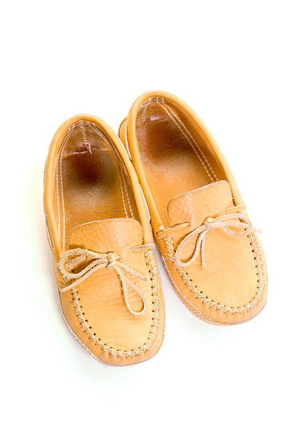 Objects - Isolated Leather Moccasins #4 stock photo